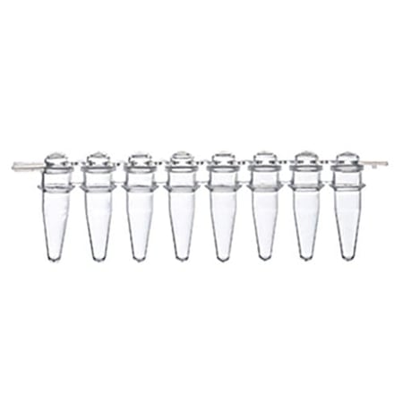 Greiner - sapphire 8 tube strips with attached cap strip